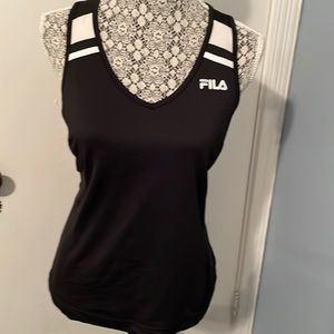 Fila sport black training/gym tank top size L